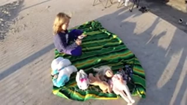 BOLSA CHICA CALIFORNIA-2019: Play Time At The Beach With Stuffed Animals