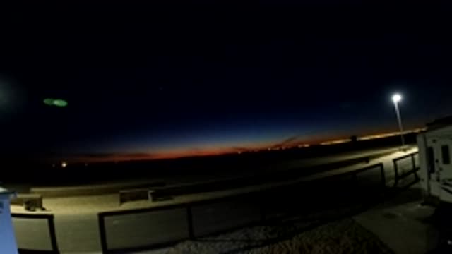 BOLSA CHICA CALIFORNIA-2019: Time Lapse Film Sped Up Of Sunset Sky Fades To Darkness