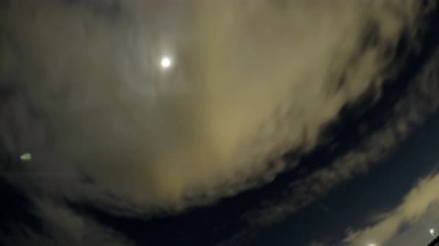 BOLSA CHICA CALIFORNIA-2019: White Clouds Are Moving Very Fast In The Sky With