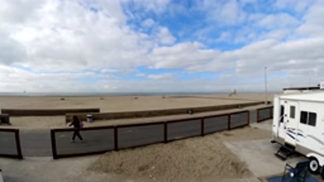 BOLSA CHICA CALIFORNIA-2019: Time Lapse Video Showing Clouds Passing By Outdoor