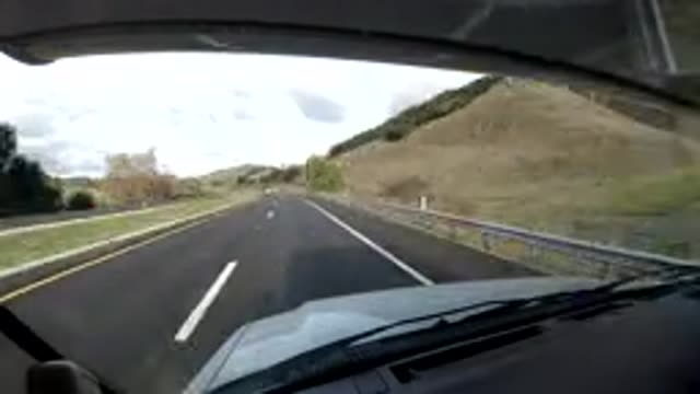CENTRAL COAST CALIFORNIA-2019: Speed-Up Footage Of The Inside Of A Vehicle