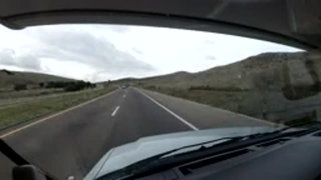 CENTRAL COAST CALIFORNIA-2019: Running Car With Camera Mounted On The Dash