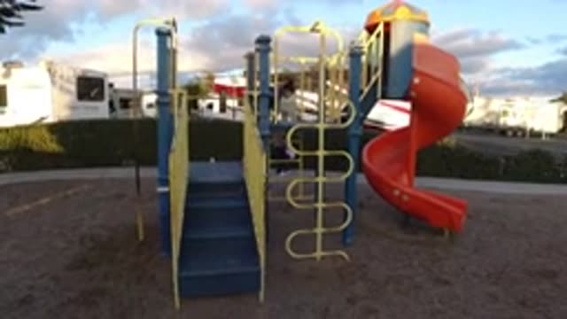 PISMO BEACH CALIFORNIA-2019: A Day At The Park With A Young Little Girl In The