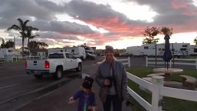 PISMO BEACH CALIFORNIA-2019: Family Outing In The Late Afternoon With The