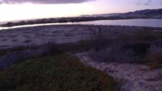 PISMO BEACH CALIFORNIA-2019: A Handheld 8mm Film Of A Sunset Over The Beach