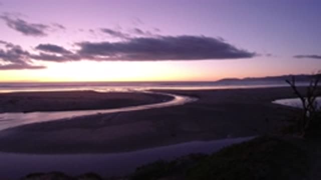 PISMO BEACH CALIFORNIA-2019: Scene of a Beach During the Twilight