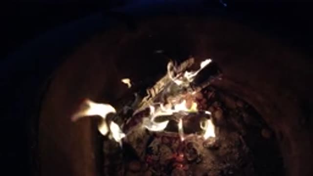 PISMO BEACH CALIFORNIA-2019: Video Showing A Fire Pit At Night