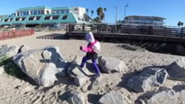 PISMO BEACH CALIFORNIA-2019: Mother And Daughter Spending Quality Time Together