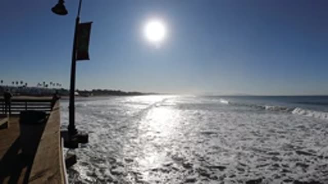 PISMO BEACH CALIFORNIA-2019: A Day In Summer With Beach Beautiful And Sea