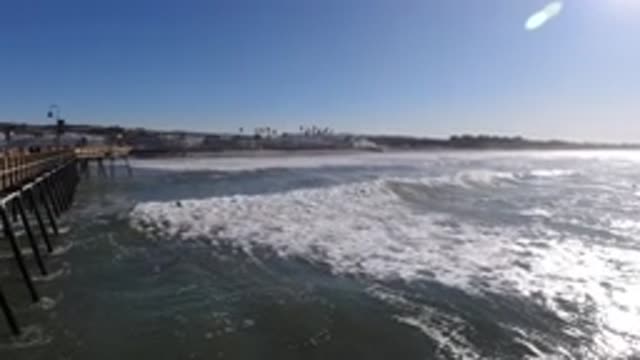 PISMO BEACH CALIFORNIA-2019: Boardwalk And Ocean View