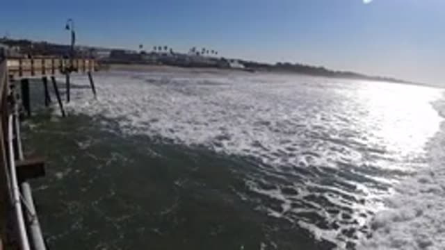 PISMO BEACH CALIFORNIA-2019: Walk Along The Boardwalk Under The Sunny Bluebird Skies