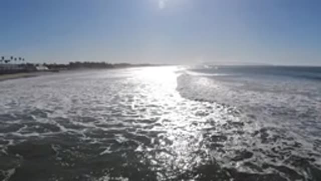PISMO BEACH CALIFORNIA-2019: Time Lapse Of A Beautiful Sea View