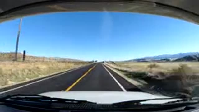 CENTRAL COAST CALIFORNIA-2019: Car Travels On The Road With Board Camera By