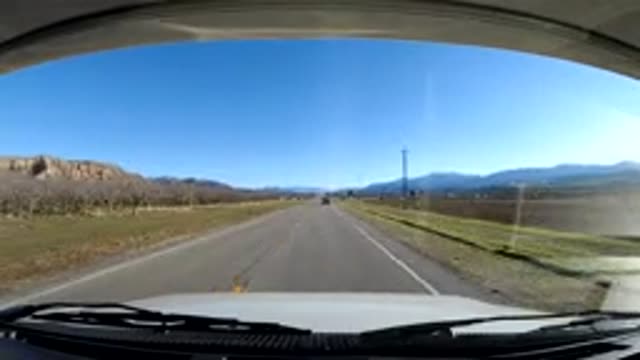 CENTRAL COAST CALIFORNIA-2019: Rapid Approaching Green Trees And Blue Sky On A