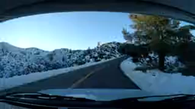 CENTRAL COAST CALIFORNIA-2019: Car Driving That Is Sped Up The Car Encounters