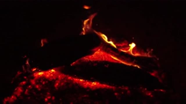 OJAI CALIFORNIA-2019: Slow Motion Campfire About to Be Extinguished