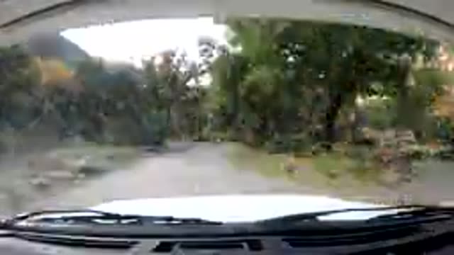 OJAI CALIFORNIA-2019: Time Lapse Inside A Car Filming The Landscape From The