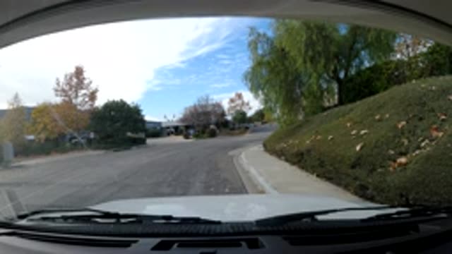OJAI CALIFORNIA-2019: Internal Camera Placed Inside The Car Records Movement