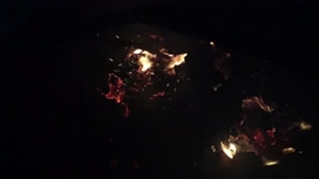 OJAI CALIFORNIA-2019: Bonfire Warmth For Families In Winter Gathering