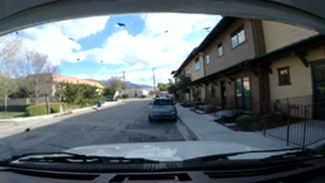 OJAI CALIFORNIA-2019: Fast Paced Looped Life in Low Traffic Neighborhood Mid Day