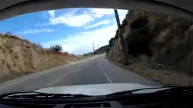 MALIBU CALIFORNIA-2019: Accelerated Images Filmed From Inside A Car During A Road Trip