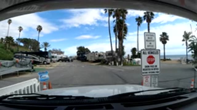 MALIBU CALIFORNIA-2019: Car Stopped In The Parking Lot During The Day Near The Beach