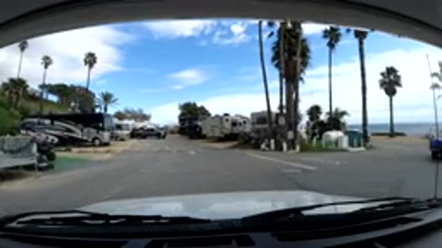 MALIBU CALIFORNIA-2019: Driving Through A Campground