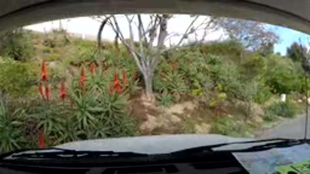 MALIBU CALIFORNIA-2019: Video Taken From A Car With The Camera Attached To The Front