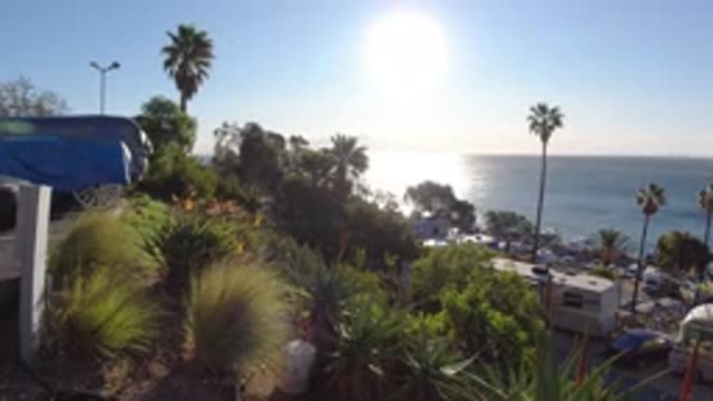 MALIBU CALIFORNIA-2019: A Sunrise Campground A Tropical Paradise Of Sand And