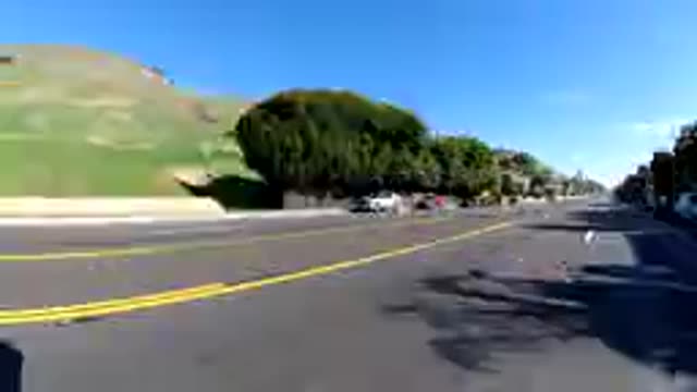 MALIBU CALIFORNIA-2019: Footage Of A Trip Around The City With A Lot Of Traffic