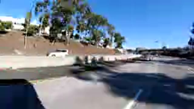 MALIBU CALIFORNIA-2019: Time Lapse Of A Car Going Down The Road And Going On