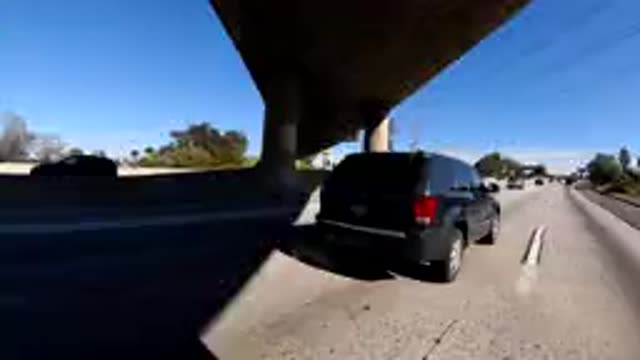 MALIBU CALIFORNIA-2019: Car Driving Fast On The Road Along With Other Cars