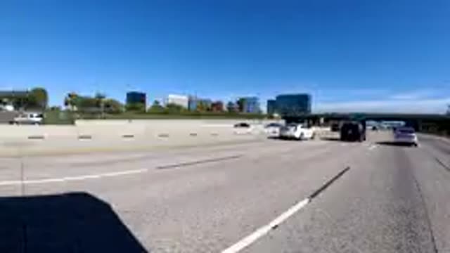 MALIBU CALIFORNIA-2019: Cars Montage City Driving Sunny Road Speeding Bridges