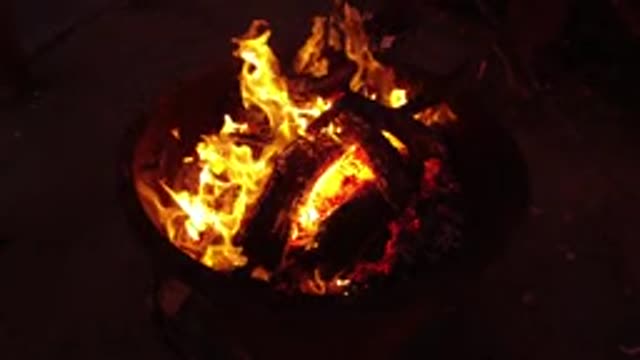 SAN CLEMENTE CALIFORNIA-2019: Fire Flames Wood Ashes Yellow Orange Hot Calderon