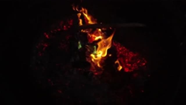 SAN CLEMENTE CALIFORNIA-2019: Strong Burning Fire That Gives Light To A Dark