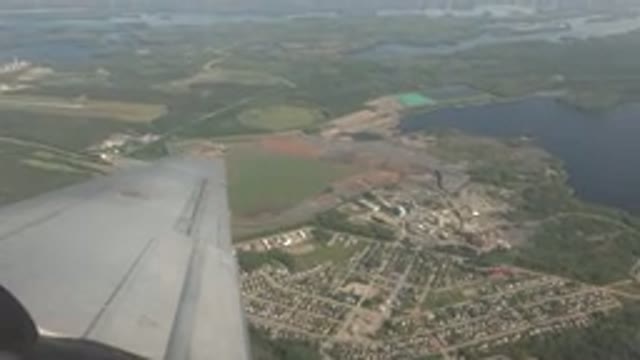 RED LAKE CANADA-2015: Aerial View From the Wing of a Flying Plane