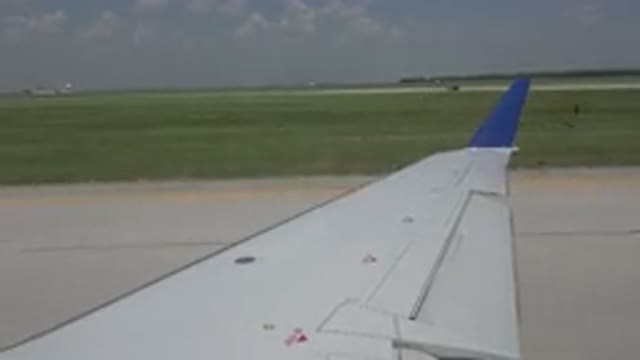 WINNIPEG CANADA-2015: Video Taken From The Inside Of A Plane While It Is On The Runway