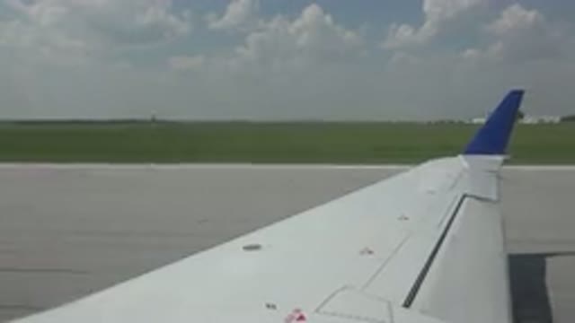 WINNIPEG CANADA-2015: Airplane Driving On The Track At Low Speed During The Day