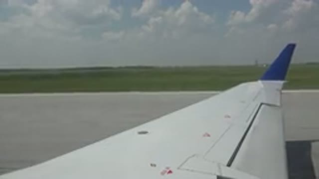WINNIPEG CANADA-2015: Video From The Inside Of A Plane As It Is Taking Off