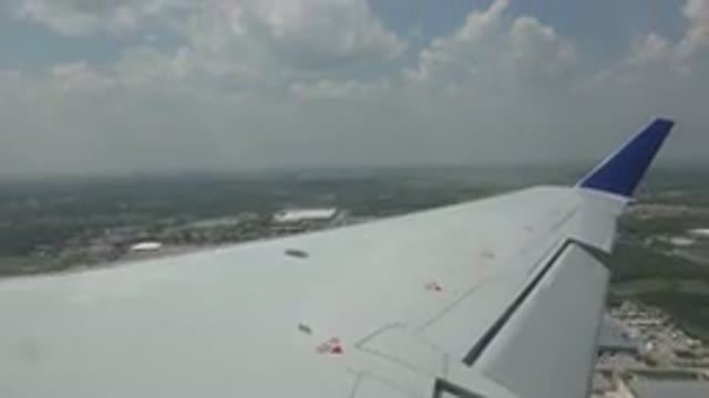 WINNIPEG CANADA-2015: Plane Is Taking Off With Only The Wing In View