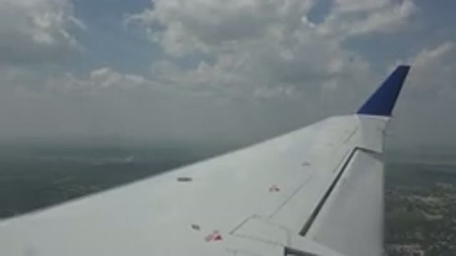 WINNIPEG CANADA-2015: Video Shows Airplane Wing Amid High Clouds During Flight