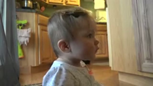 WESTMINSTER COLORADO-2015: Dancing White Baby Girl In Kitchen