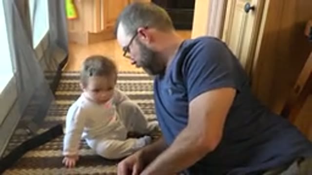 WESTMINSTER COLORADO-2015: Father Lays Next To Baby Child As He Attempts To Crawl