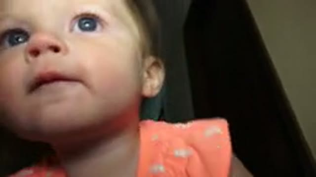 BROOMFIELD COLORADO-2015: Beautiful Girl With Big Blue Eyes Crawling And