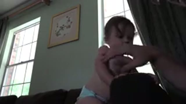 WESTMINSTER COLORADO-2015: Father And Baby Girl Playing In The Living Room