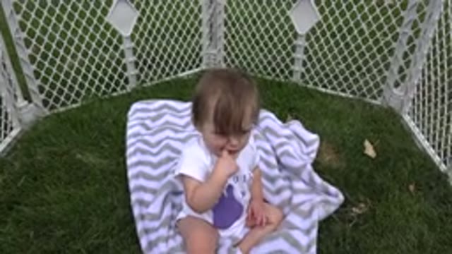 WESTMINSTER COLORADO-2015: Young Child Surrounded by Baby Fences in the Garden