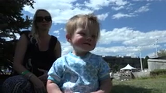 DENVER COLORADO-2015: Baby Playing With A Lid