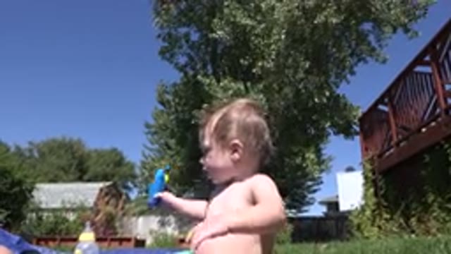 WESTMINSTER COLORADO-2015: Toddler Water Play In Backyard