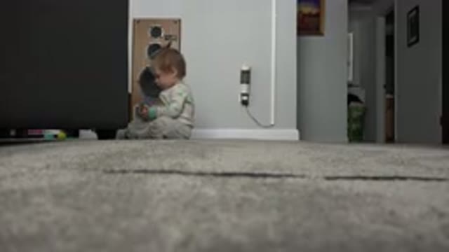 WESTMINSTER COLORADO-2015: Blue-Eyed Blonde Baby Girl Sitting in the Living Room