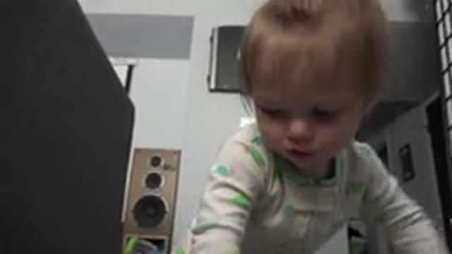 WESTMINSTER COLORADO-2015: A Blonde Baby In White Pajamas With Green Print